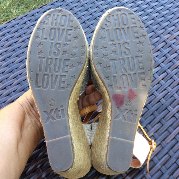 XTI ESPADRILLE GLITTER SANDALS - Picture 7 of 8